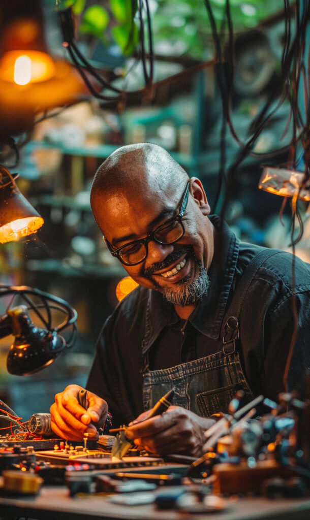 view person creating digital diy craft content